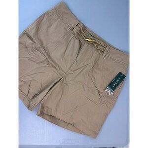 Lauren Ralph Lauren women's 14 khaki chino high rise‎ sailor knot casual shorts